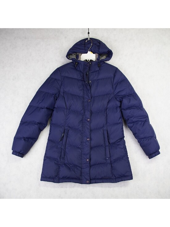 Jackets & Blazers - L.L. Bean Women’s Quilted Goose Down Puffer Jacket Sz S Navy Warm Outdoor Coat